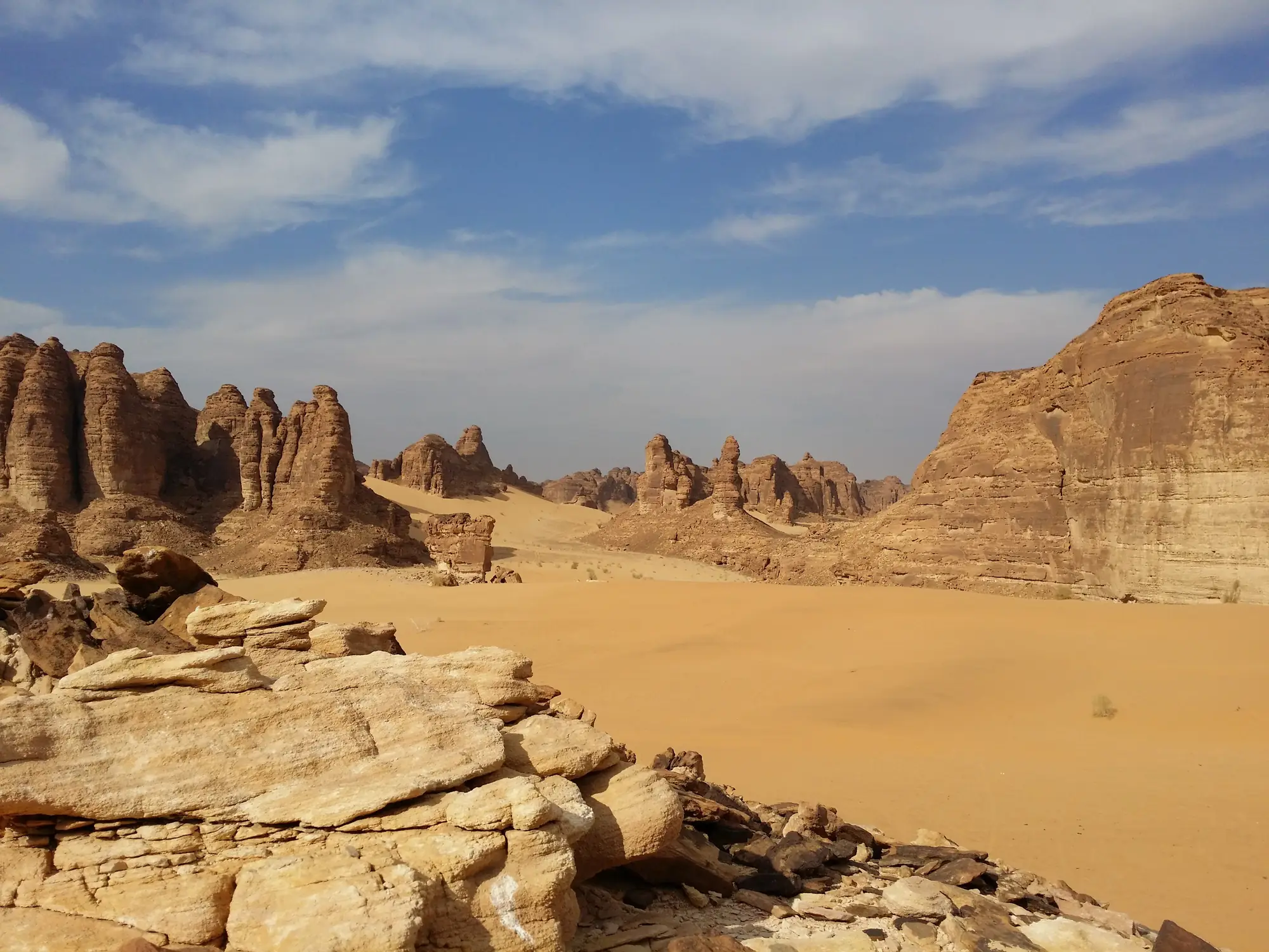 The open valley of AlUla, the land alone